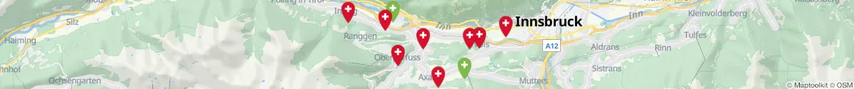 Kartenansicht für Apotheken-Notdienste in der Nähe von Sellrain (Innsbruck  (Land), Tirol)